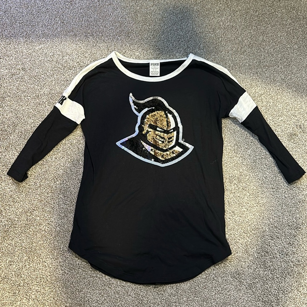 Victoria’s Secret pink UCF knights sequin shirt